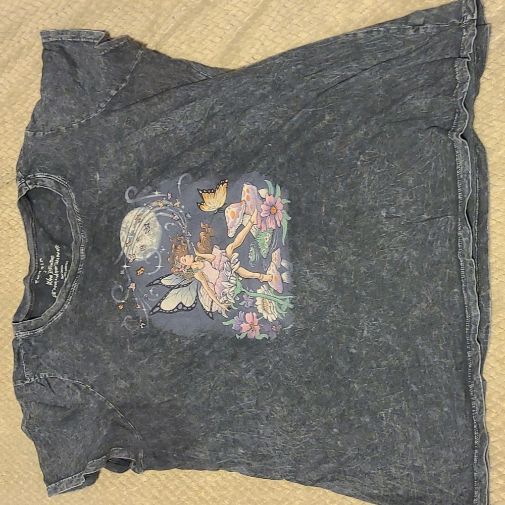 Torrid acid wash graphic tee fairy